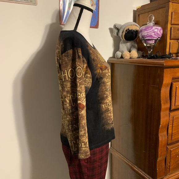 Dressbarn Chocolate Brown Embellished Top - Picture 4 of 10